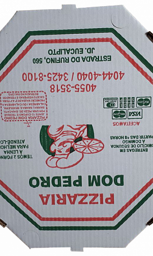 Caixa de pizza fotográfica  Caixa de pizza fotográfica