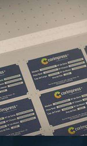 Etiqueta de patrimônio em alumínio Etiqueta de patrimônio em alumínio