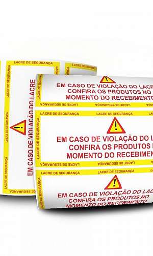 Etiqueta lacre de segurança destrutiva Etiqueta lacre de segurança destrutiva