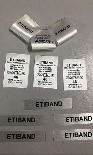 Etiquetas de cetim para confecção Etiquetas de cetim para confecção